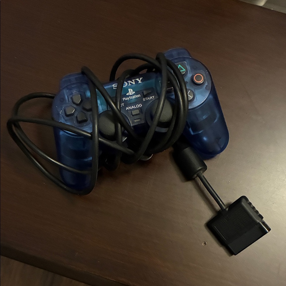 Sony Transparent Blue Controller - Picture 1 of 4